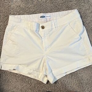 Old Navy Off-White Cotton Blend Shorts